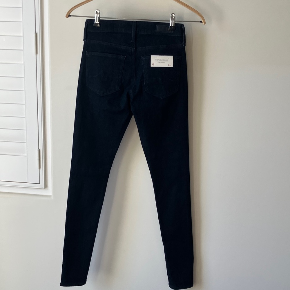 AG “The Farrah” High-Rise Skinny Women's Dark Blue Jeans Size 24 NWT - Picture 4 of 10